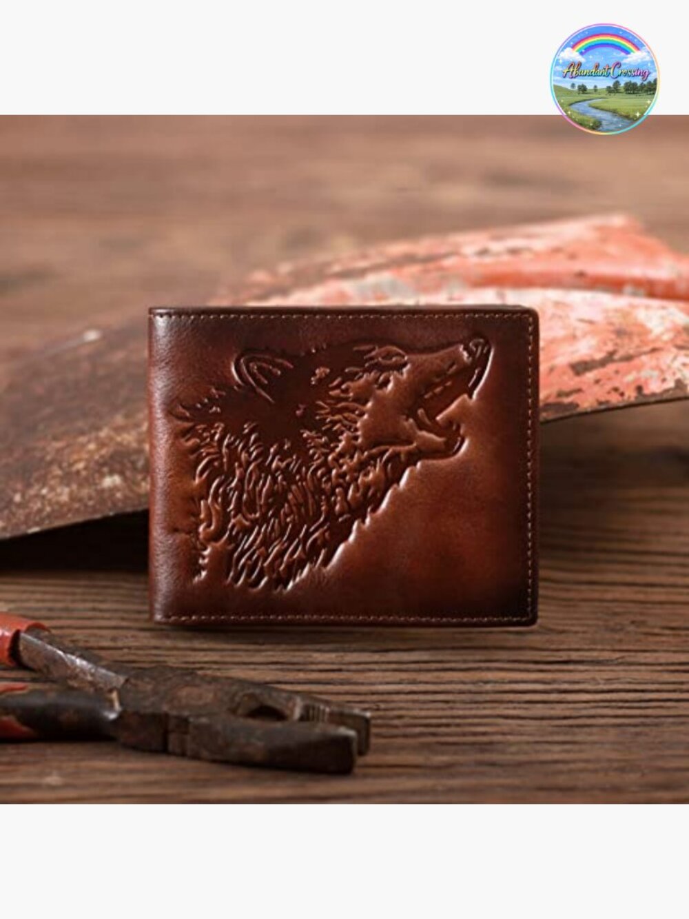 Leather Bifold Wallet RFID Blocking Cool Gift for Men